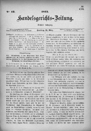 No. 12. 22. März 1873