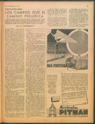 Los campos que el camino perjudica : Cosas de nuestra campaña