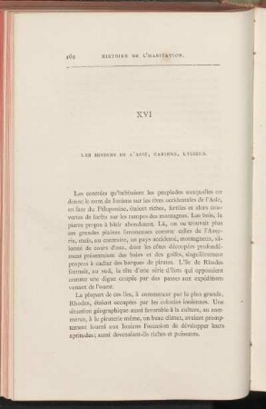 XVI. Les ioniens de l'asie, cariens, lyciens.