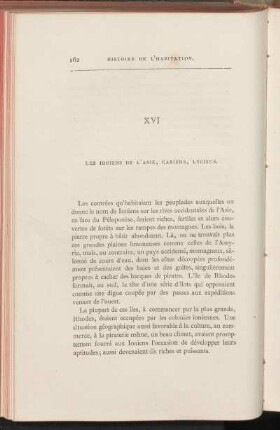 XVI. Les ioniens de l'asie, cariens, lyciens.