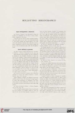 Bollettino bibliografico