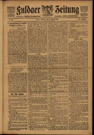 Ausgabe vom Montag, den 21. August 1905.