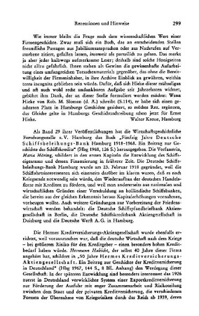 Habicht, Hermann :: 50 Jahre Hermes Kreditversicherungs-Aktiengesellschaft, ein Beitrag zur Geschichte der Kreditversicherung in Deutschland : Hamburg, Christians, 1967