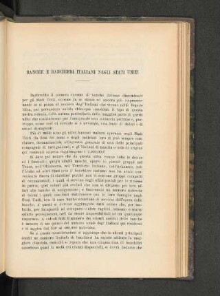 Banche E Banchieri Italiani Negli Stati Uniti.