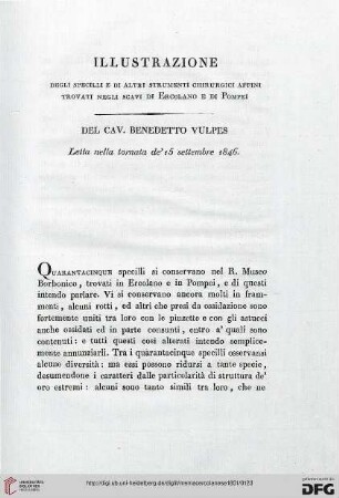 7: Illustrazione degli specilli e di altri strumenti chirurgici affini trovati negli scavi di Ercolano e di Pompei