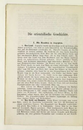 Die orientalische Geschichte