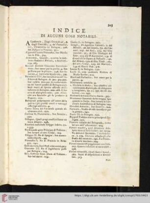 Indice di alcune cose Notabili