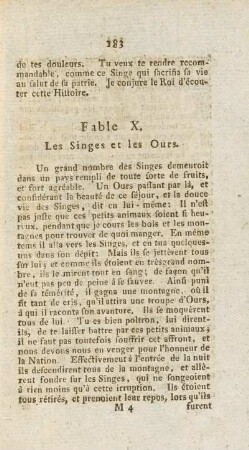 Fable X. Les Singes et les Ours