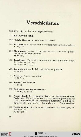 Verschiedenes (Nr. 280-303)