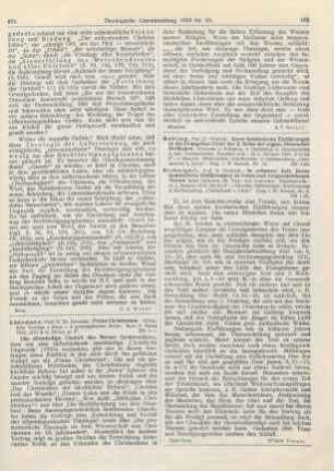 461-462 [Rezension] Lüdemann, Hermann, Freies Christentum
