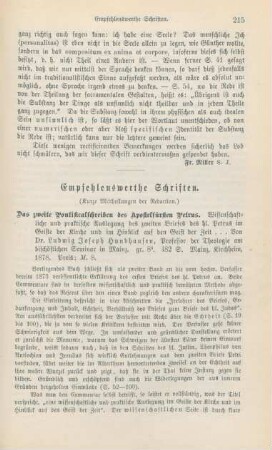 215-224 Empfehlenswerthe Schriften