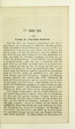 IV. Unsere Zeit