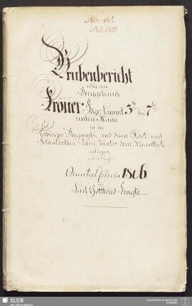 Grubenbericht über das Berggebäude Kröner Fdgr: sammt 3te bis 7te untere Maas in der Freiberger Bergamts- und deren Stadt- und Hohenbirkner Refier, hinter dem Schaafhofe gelegen - 17.6897 4.