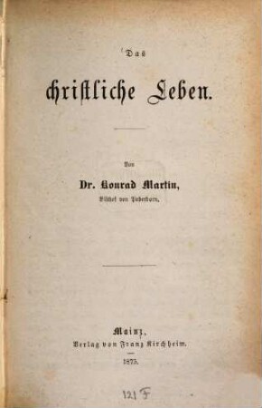 Das christliche Leben