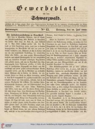 Nro. 15 (18. Juli)