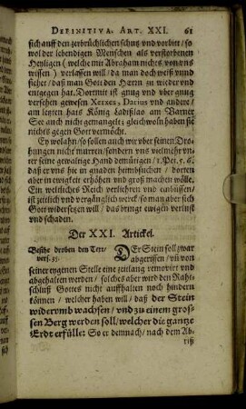Der XXI. Artickel. - Der XXVIII. Artickel.