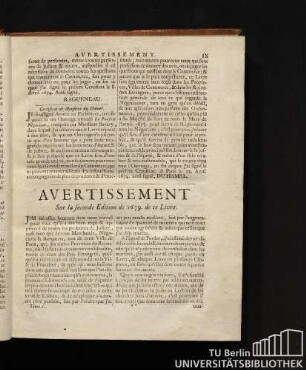 Avertissement Sur la seconde Edition de 1679. de ce Livre.