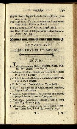 Sectio IV. Libri Physici Et Medici.