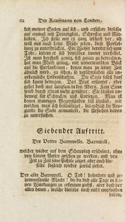Siebender Auftritt