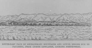 Chimanimani-Gebirge : Zeichnung des Chimanimani-Gebirges