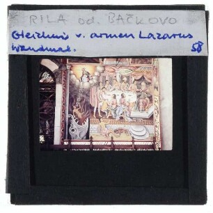 Rila, Kloster : Fresko, Reicher Mann und armer Lazarus