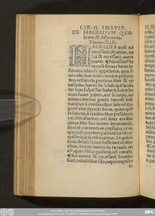 De Haeredum Qualitate, & differentia. Titulus. XIX.