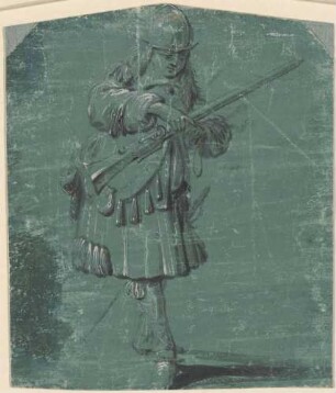 Stehender Soldat mit Gewehr