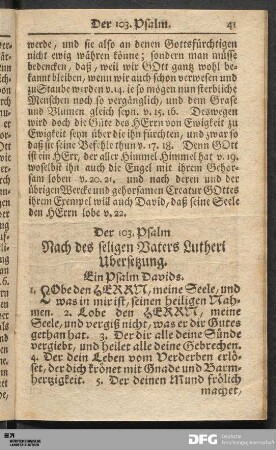Der 103. Psalm