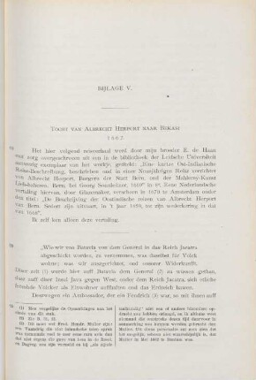 Bijlage V. Tocht van Albrecht Herport naar Bekasi 1662