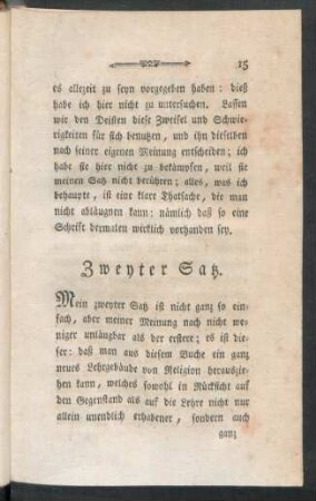 Zweyter Satz.