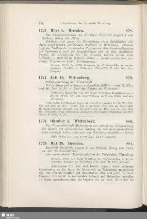880. 1724, Oktober 4. Wittenberg