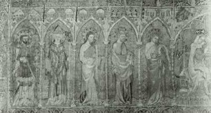 Pirnaer Antependium mit den Heiligen, Aposteln, Evangelisten, Marienkrönung und Johannes dem Täufer