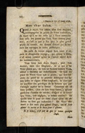 20-31, 15e d´Aout 1736 - 27e d´Aout 1736