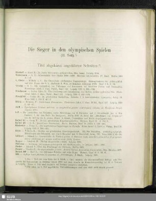 Die Sieger in den olympischen Spielen (II. Teil)