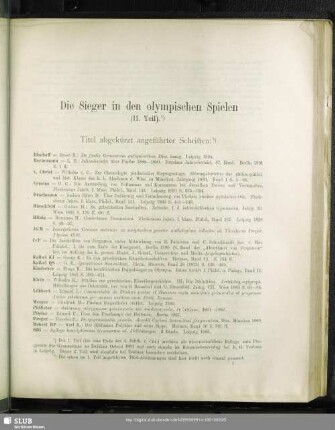 Die Sieger in den olympischen Spielen (II. Teil)