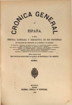 Cronica de la provincia de Cuenca