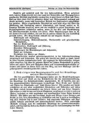 Beiträge zur Frage des Gesamtunterrichts : (Fortsetzung) ; [Beilage Gesamtunterricht]