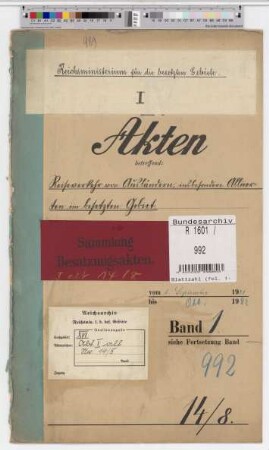 Reiseverkehr von Ausländern (insbes. Alliierten) im bes. Gebiet