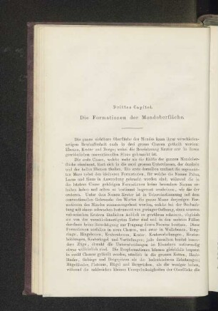 Drittes Capitel. Die Formationen der Mondoberfläche.