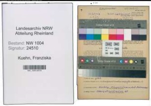 Entnazifizierung Franziska Kuehn , geb. 04.08.1885 (Geschaeftsinhaberin)