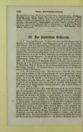 25. Das Kaiserthum Oesterreich