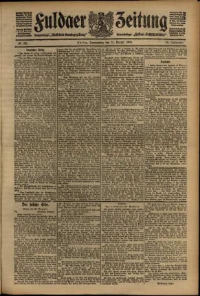 Ausgabe vom Donnerstag, den 13. August 1908.