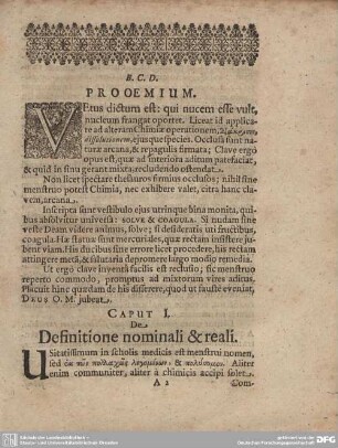 B.C.D. PROOEMIUM.