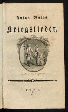 Anton Wall's Kriegslieder