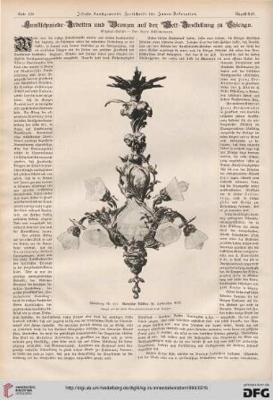 Kunstschmiede-Arbeiten und Bronzen auf der Welt-Ausstellung zu Chicago: Original-Bericht