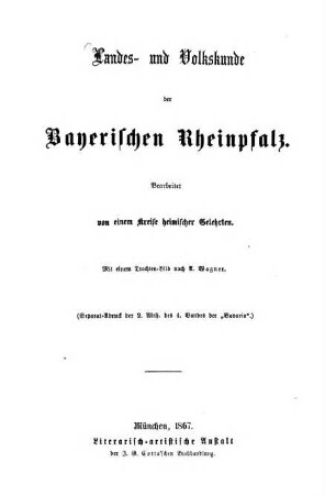 Landes- und Volkskunde der Bayerischen Rheinpfalz