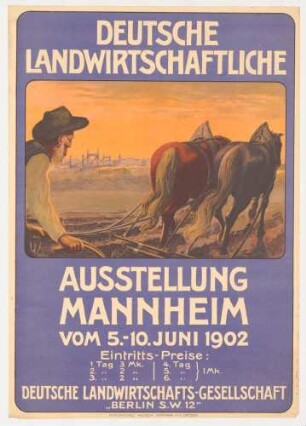 Plakat: Deutsche landwirtschaftliche Ausstellung 1902, Mannheim