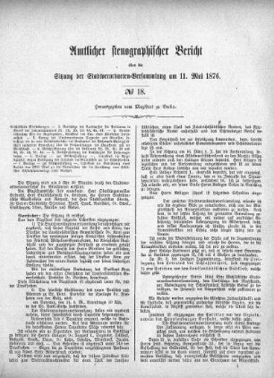 No. 18, 11. Mai 1876