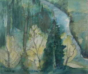 Wald mit Fluß