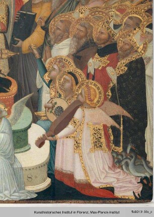 Thronende Madonna mit Heiligen